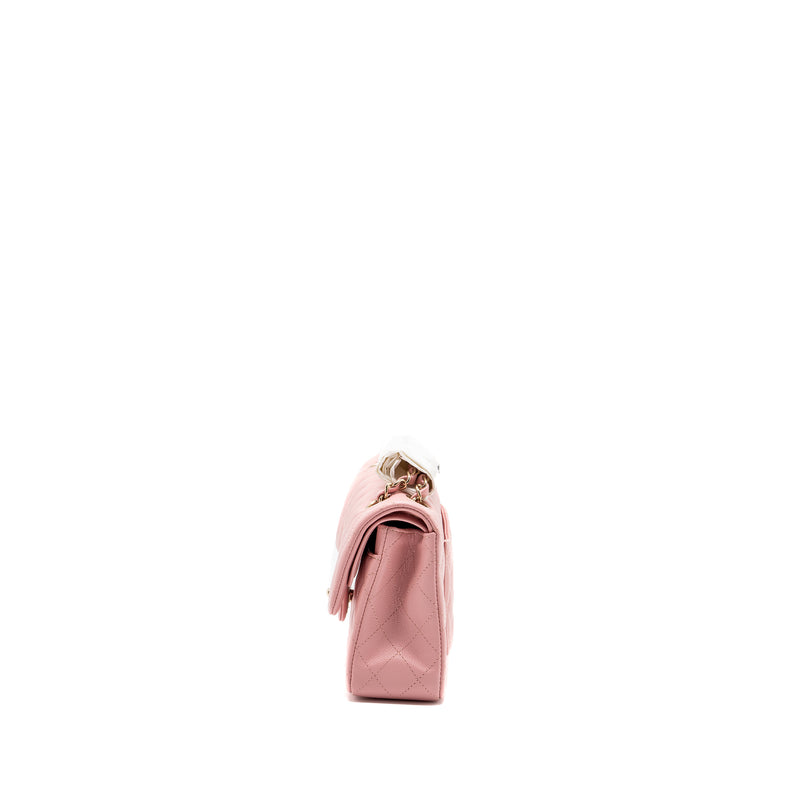 Chanel 22c Small Classic Double Flap Bag Caviar Light Pink LGHW(microchip)