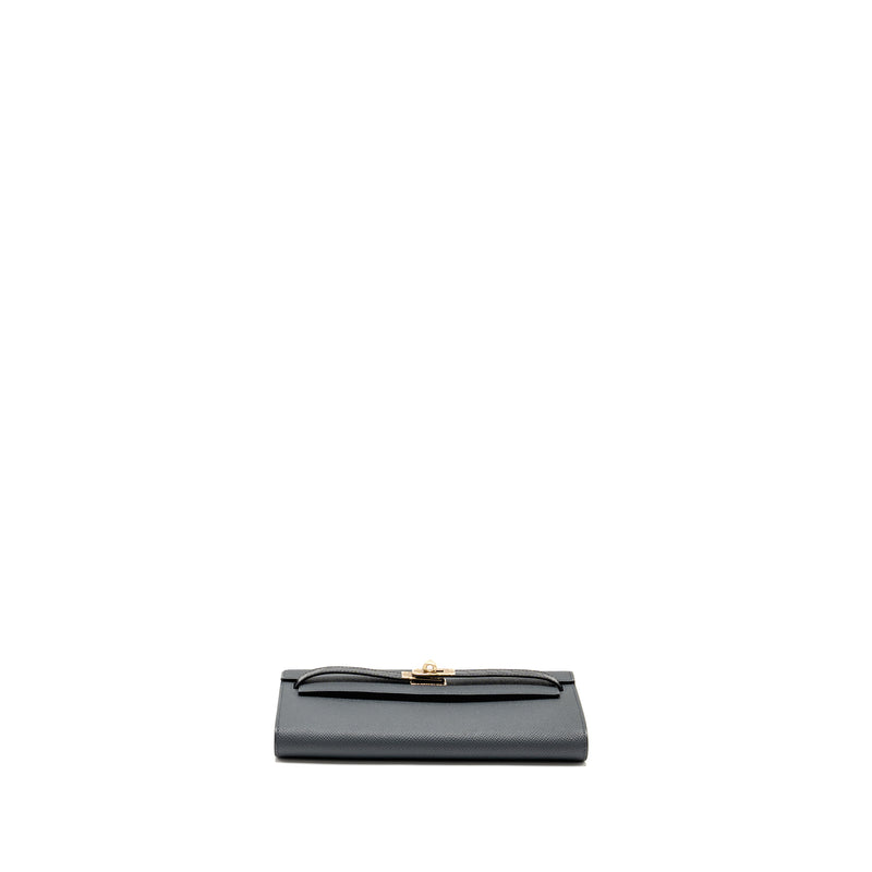 Hermes Kelly To Go Alligator Touch Epsom Gris Misty LGHW Stamp W