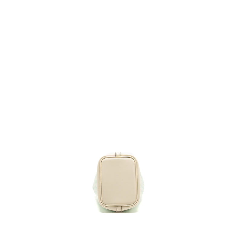 Hermes lucky daisy micro Picotin Swift Nata-vert-Blanc SHW Stamp U