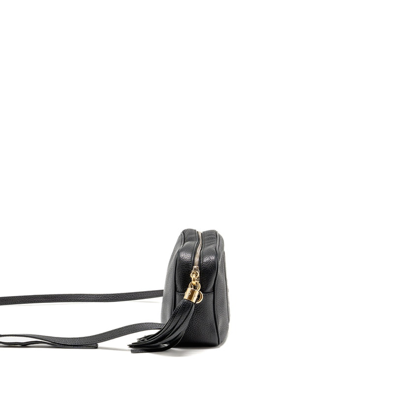 GUCCI Soho Disco Camera Crossbody Bag Calfskin Black LGHW