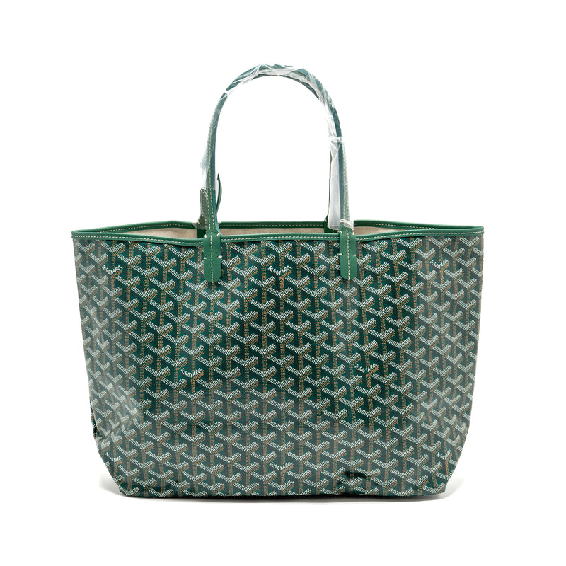 Goyard Saint Louis PM Tote Goyardine Canvas Green SHW