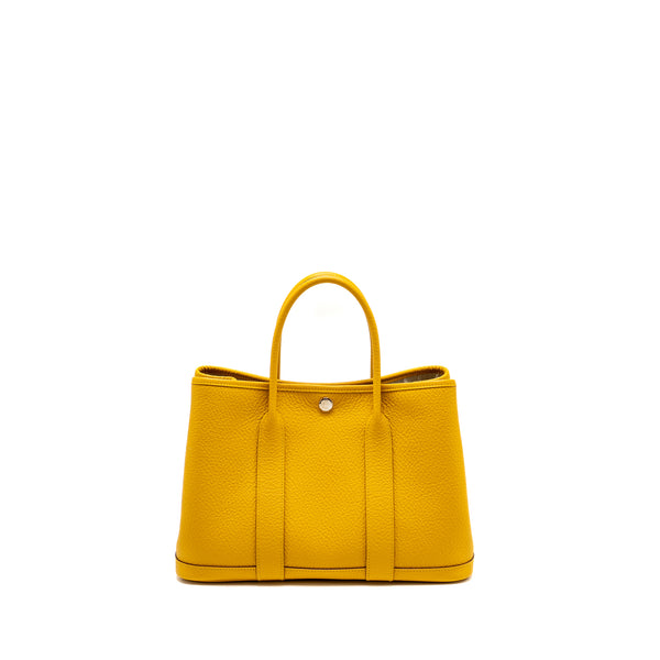 Hermes Garden Party 30 Country 9D Jaune Amber SHW Stamp Y