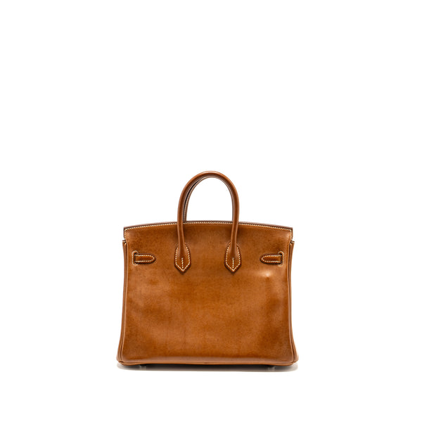 Hermes Birkin 25 Barenia Faubourg fauve SHW stamp square M