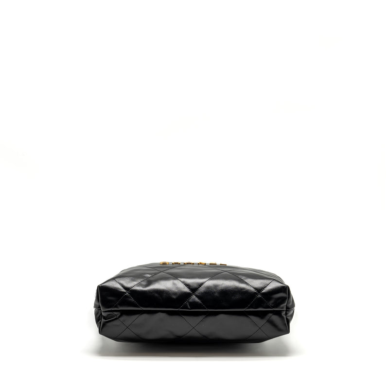 Chanel Small 22 Bag Shiny Calfskin BLACK GHW (Microchip)