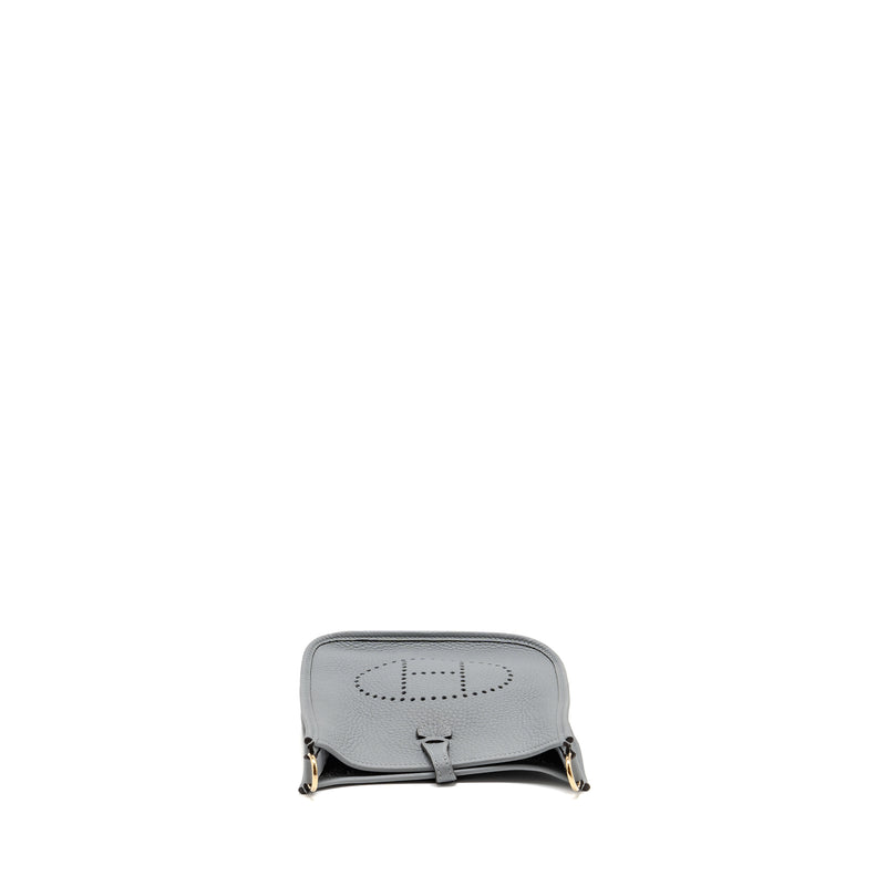 Hermes mini evelyne clemence gris pantin LGHW Stamp K