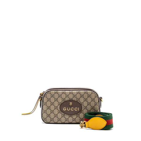 Gucci GG Supreme Camera Bag Canvas/ Leather GHW