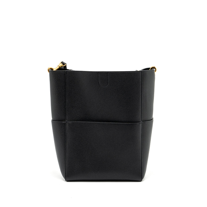 Celine Sangle Bucket Bag Grained Calfskin Black GHW