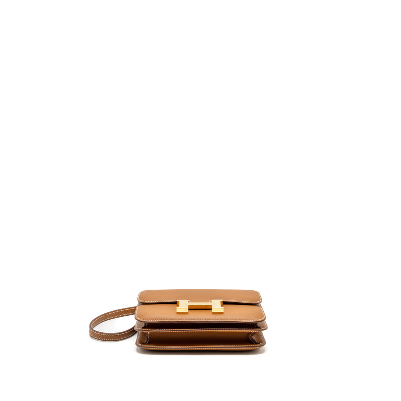Hermes mini Constance Epsom Gold GHW stamp Z