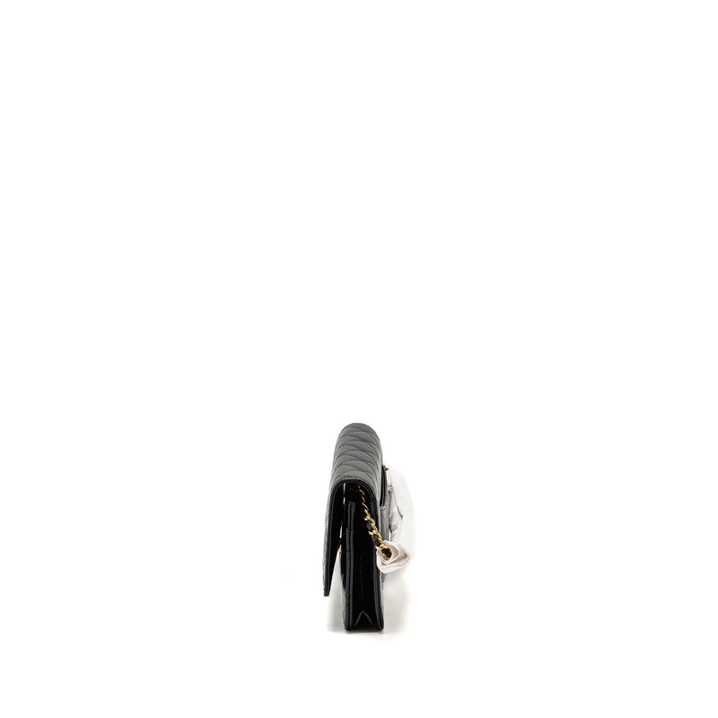 Chanel Classic Wallet on chain caviar black GHW (microchip)