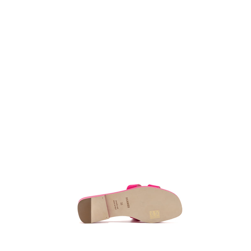 Hermes Size 36 Oran Sandals Leather Pink