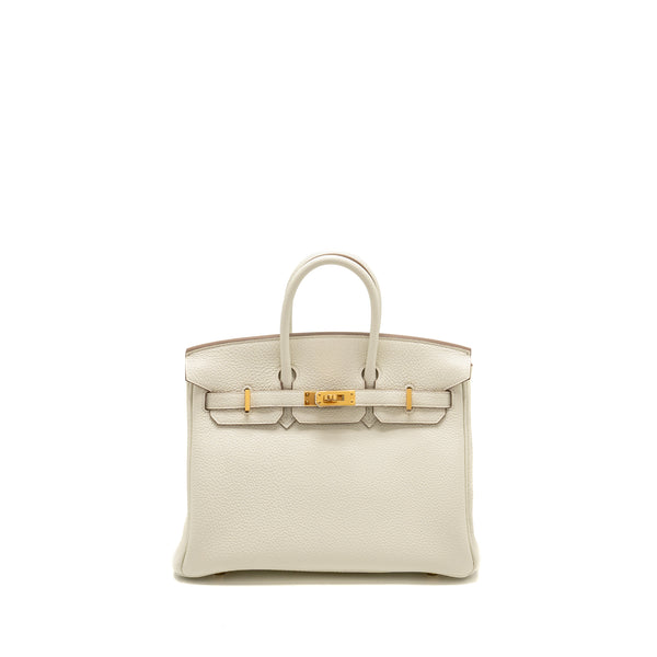Hermes Birkin 25 Togo Mushroom GHW Stamp W