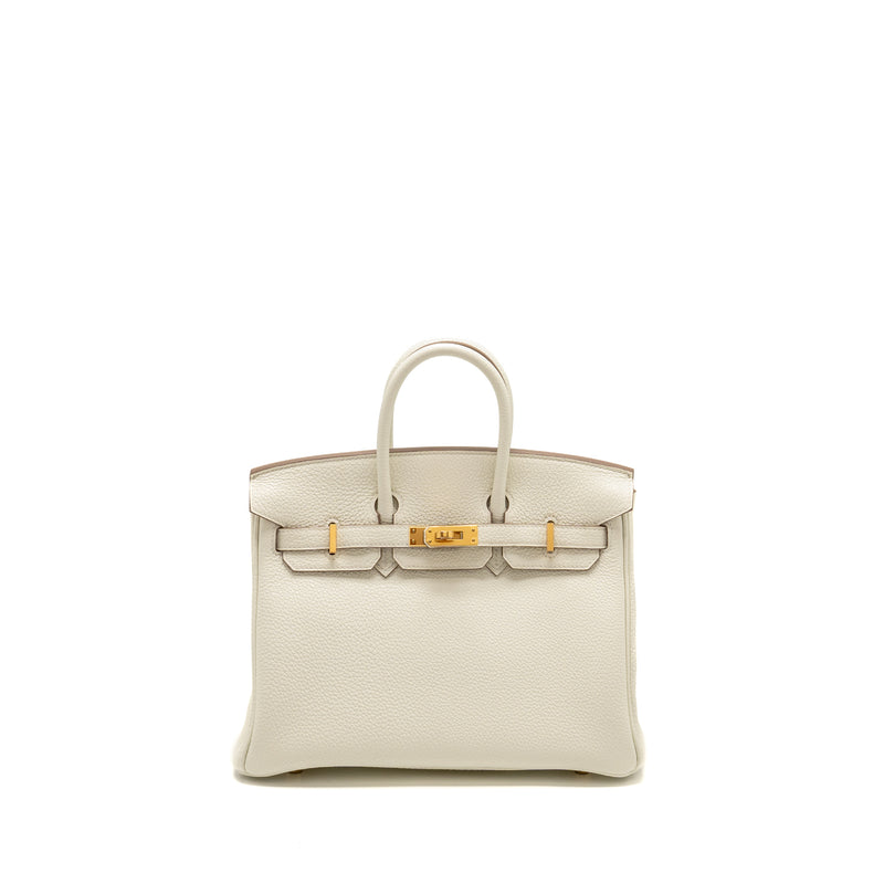 Hermes Birkin 25 Togo Mushroom GHW Stamp W