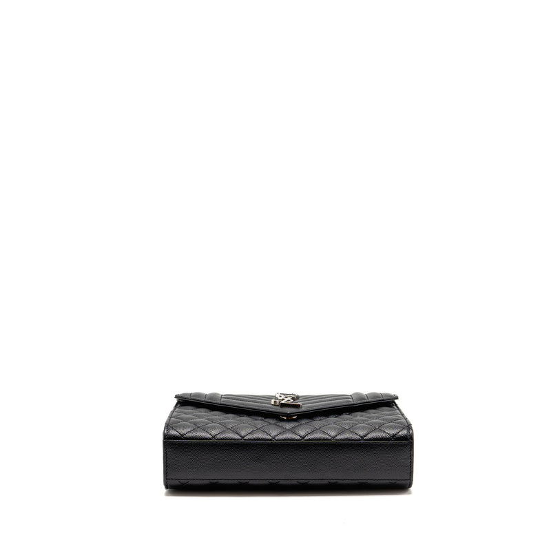 Saint Laurent/Ysl Medium Envelop Bag Grained Calfskin Black SHW