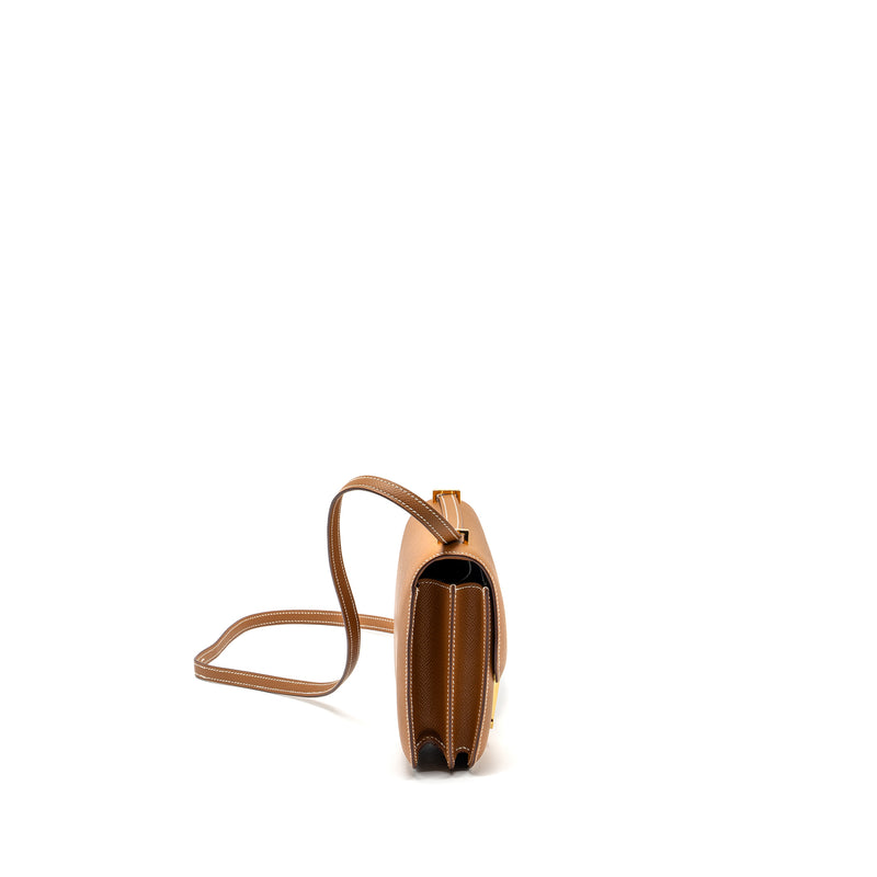 Hermes mini Constance Epsom Gold GHW stamp Z