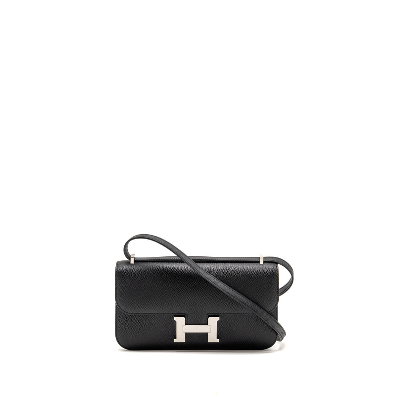Hermes Constance Elan Epsom Black SHW Stamp K