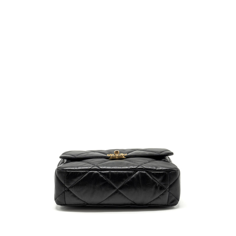 Chanel medium 19 bag goatskin black multicolour hardware