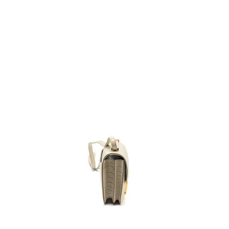 Hermes Mini Constance alligator mississippiensis Mat Beton GHW stamp Z