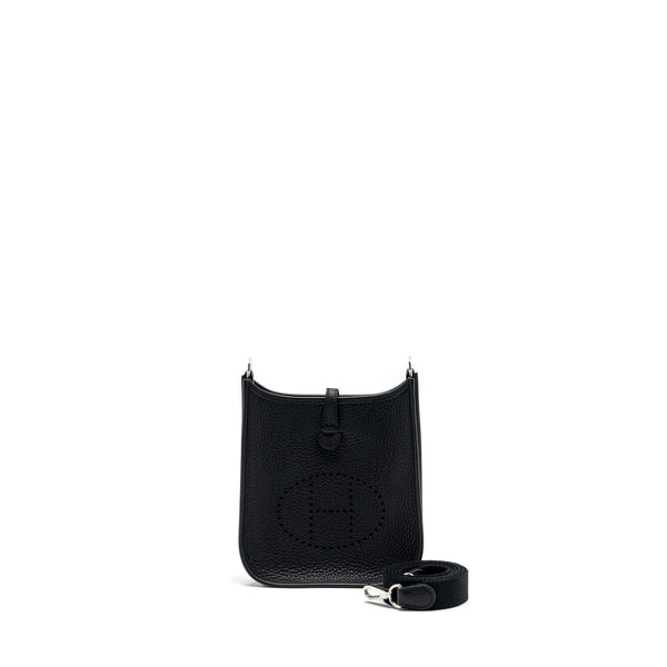 Hermes mini evelyne clemence black SHW stamp U