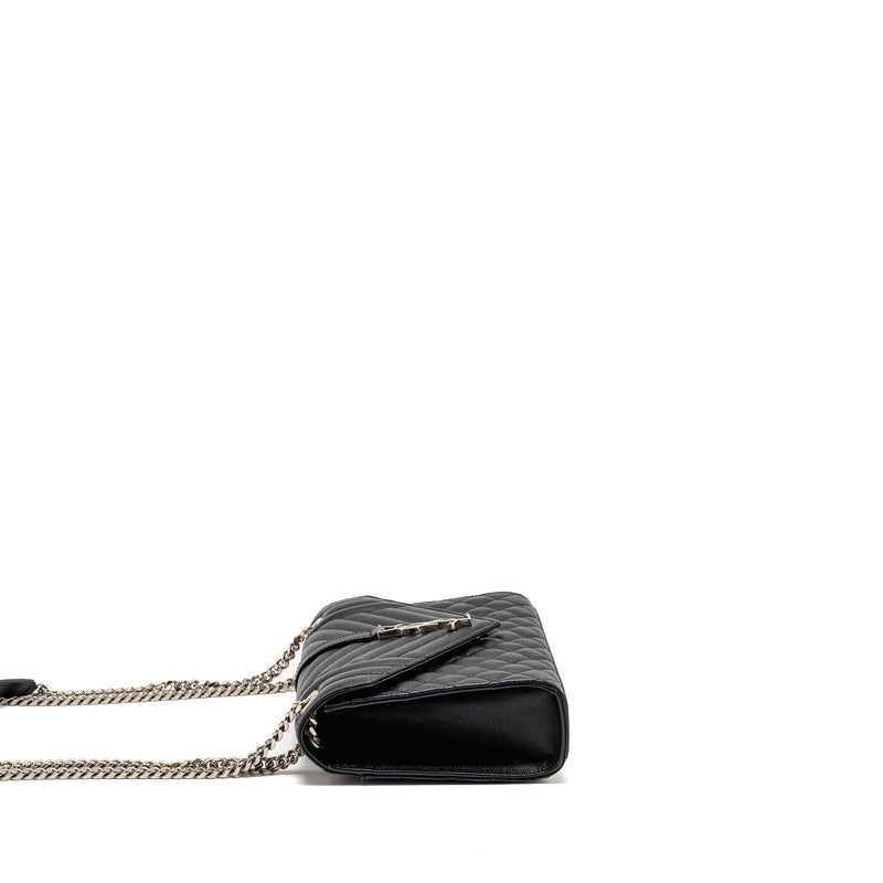 Saint Laurent/Ysl Medium Envelop Bag Grained Calfskin Black SHW