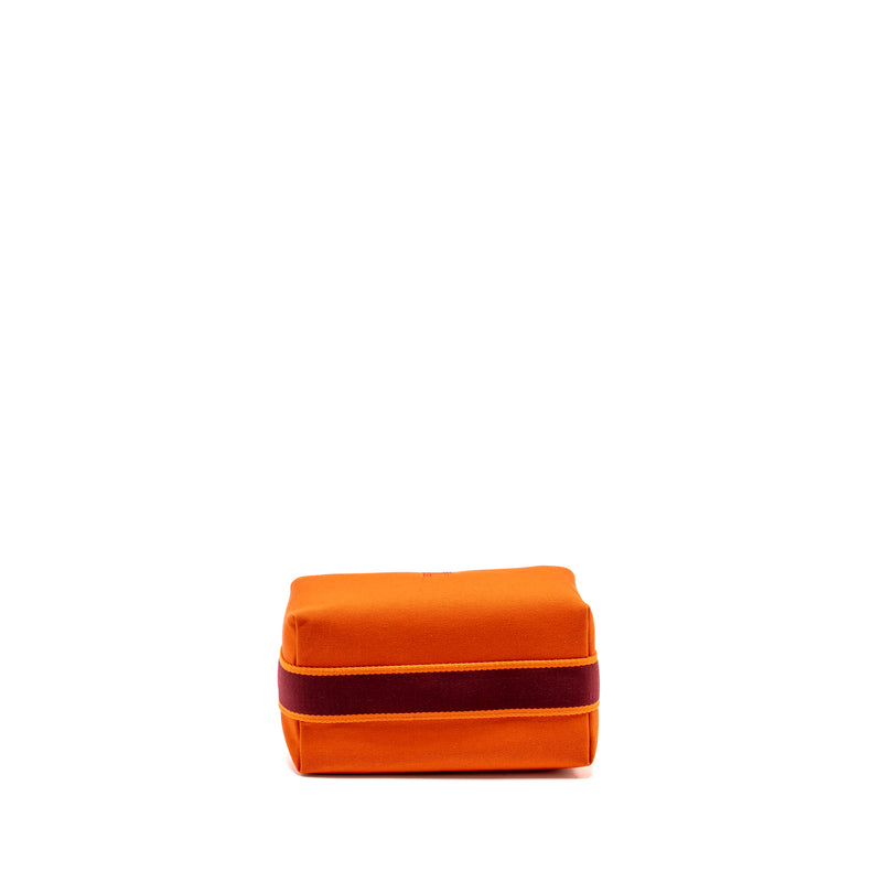 Hermes Trousse De Toilette Bride A Brac PM Orange SHW