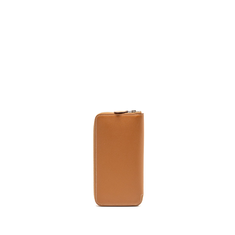Hermes Silk’in Long wallet epsom gold SHW stamp D