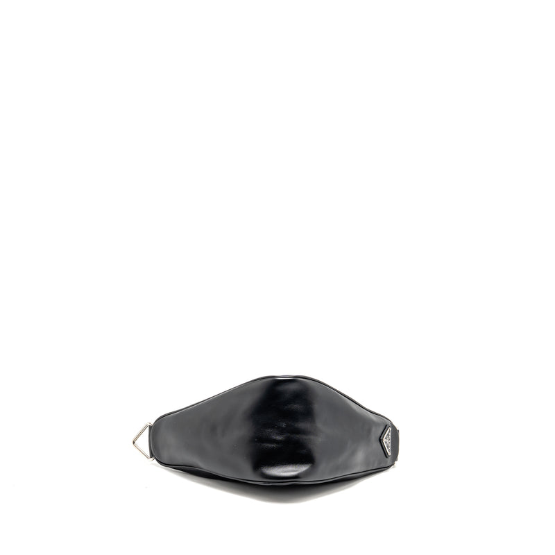Prada triangle shoulder bag leather black SHW