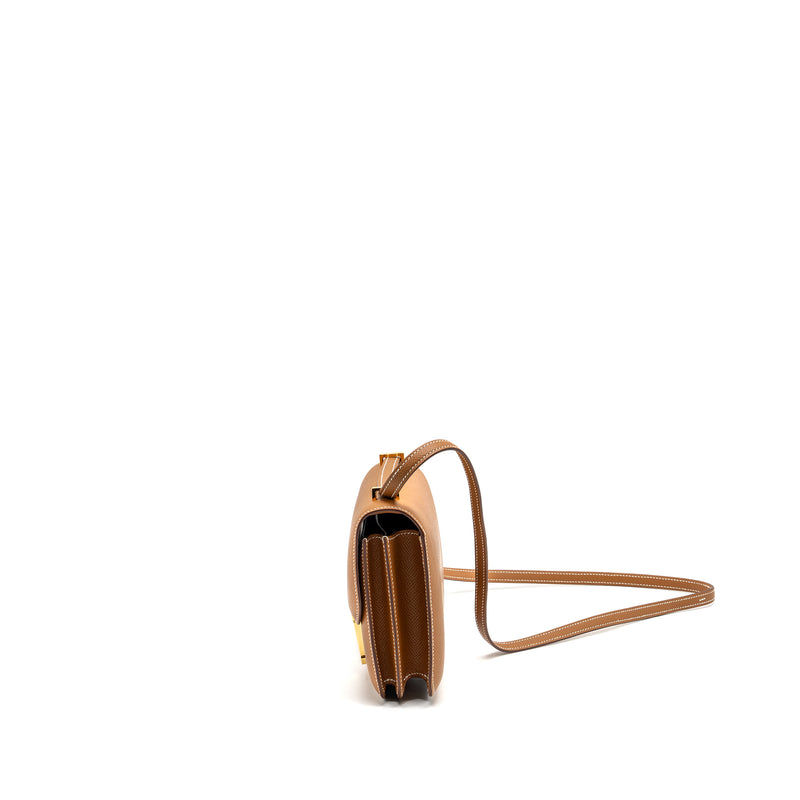 Hermes mini Constance Epsom Gold GHW stamp Z