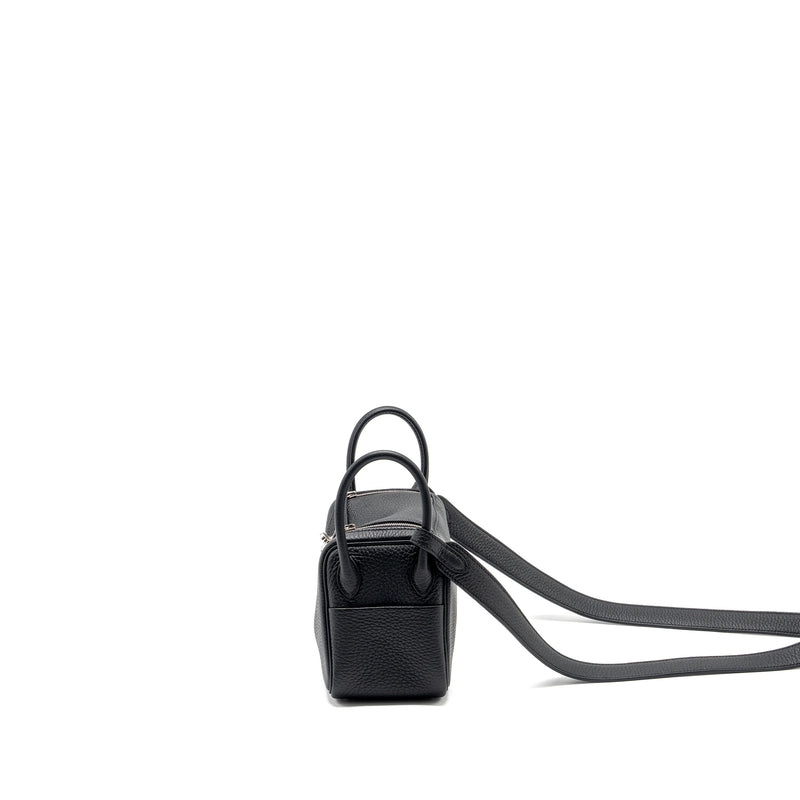 Hermes Mini Lindy Clemence Black SHW Stamp W