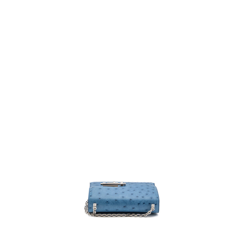 Hermes Mini Verrou Ostrich Hanada SHW Stamp Z