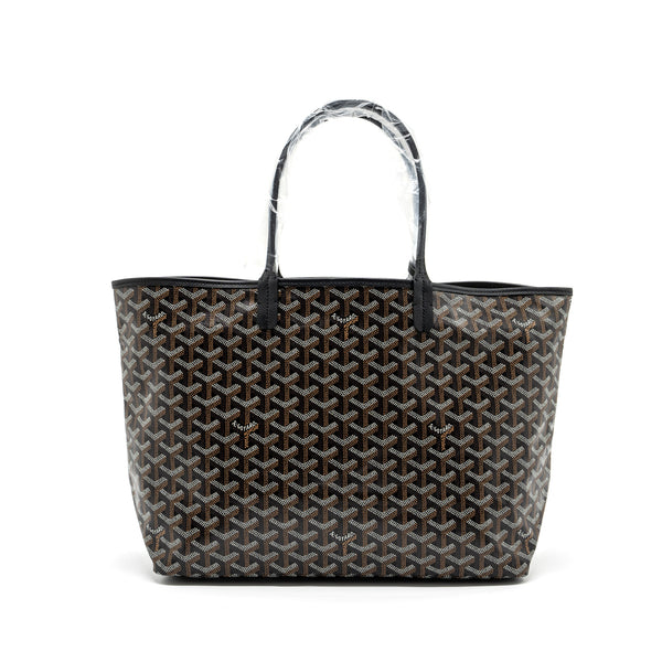 Goyard Saint Louis PM tote bag goyardline canvas / calfskin black SHW