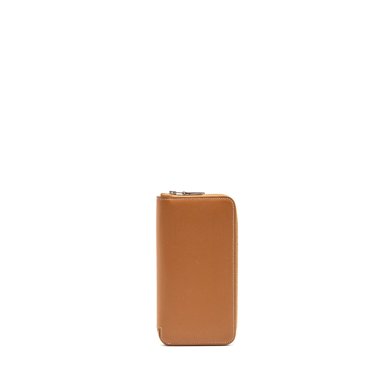 Hermes Silk’in Long wallet epsom gold SHW stamp D