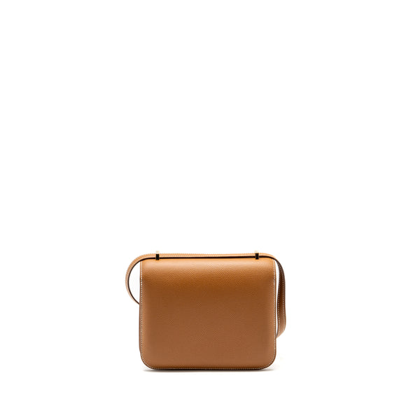 Hermes mini Constance Epsom Gold GHW stamp Z