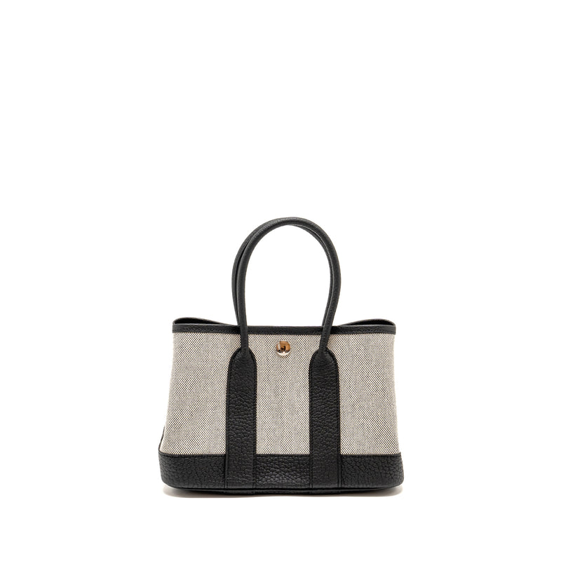 Hermes Garden Party 23 Canvas/Negonda Ecru-Black/Black SHW Stamp W