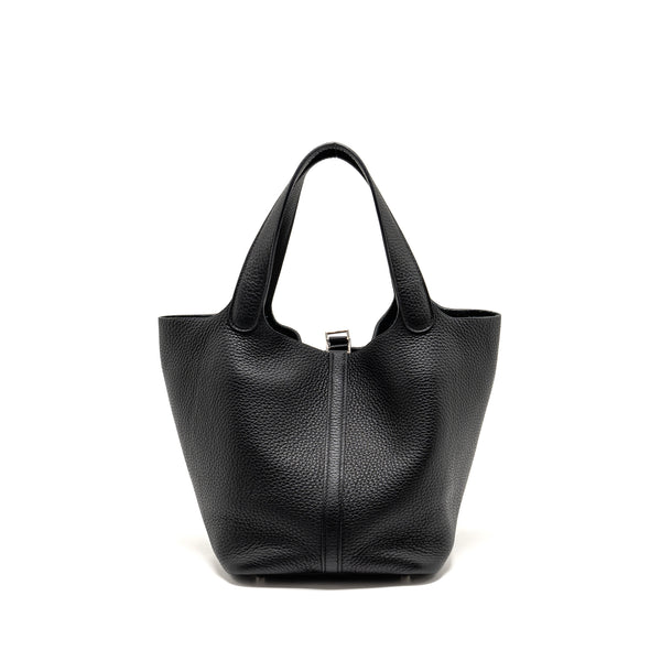 HERMES Picotin22 Lock Bag Clemence Black SHW Stamp B