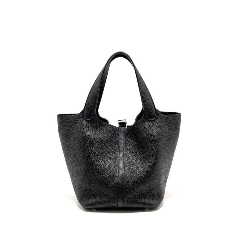 HERMES Picotin22 Lock Bag Clemence Black SHW Stamp B