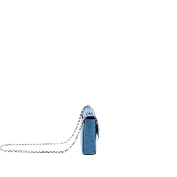 Hermes Mini Verrou Ostrich Hanada SHW Stamp Z
