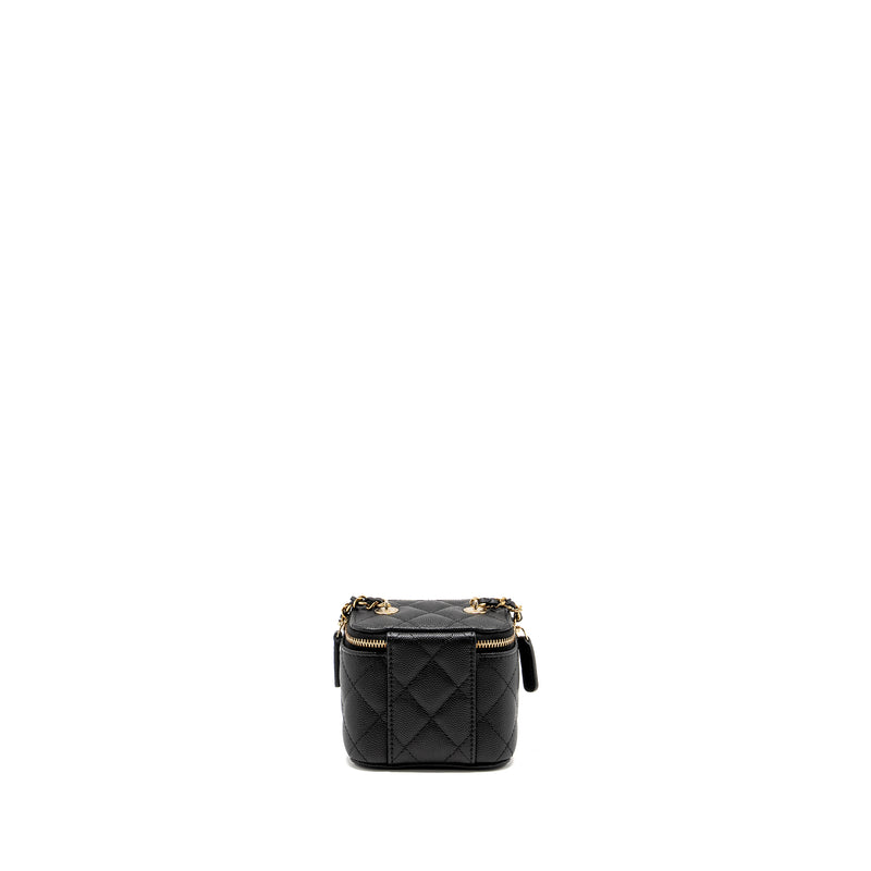 Chanel Mini Vanity with Chain Caviar Black LGHW (Microchip)