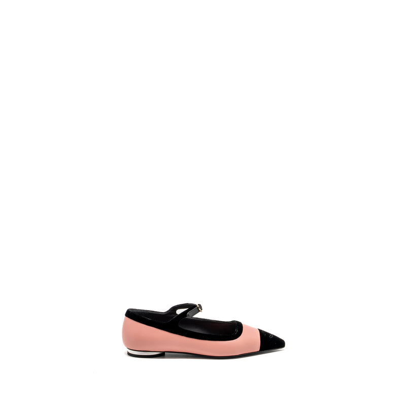 Chanel size 36.5 merry Jane’s shoes pink / black