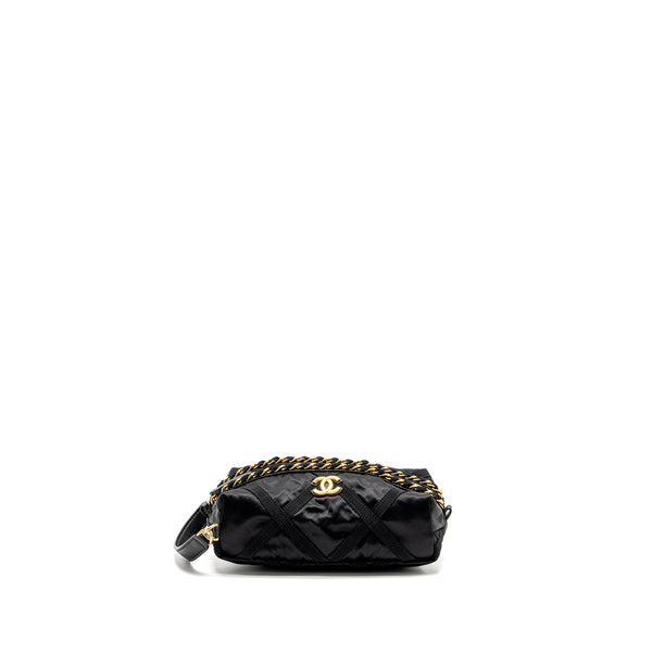 Chanel 22p Travel Pouch With Sleep Mask Nylon Black GHW