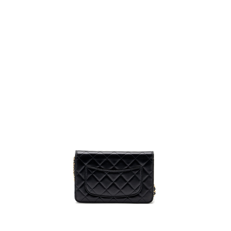 Chanel Classic Wallet On Chain With Charms Lambskin Black GHW