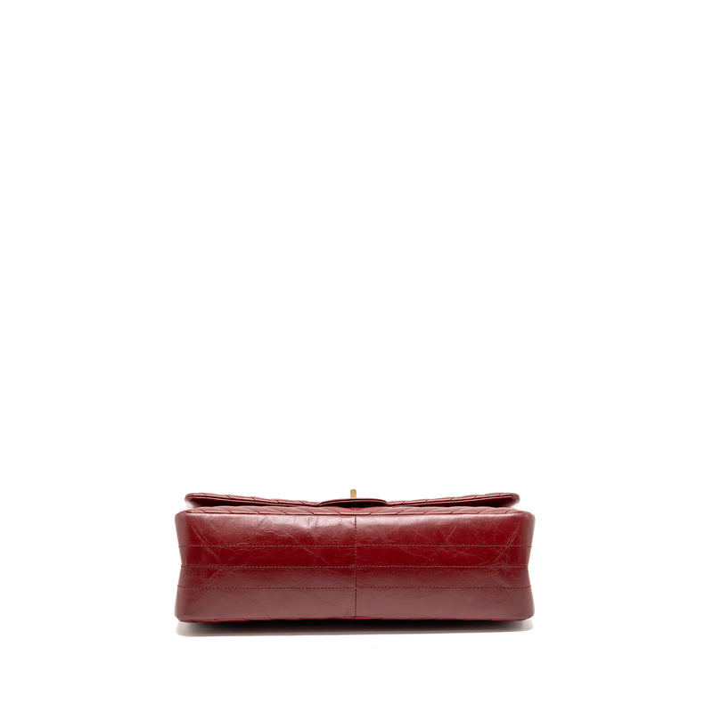 Chanel 2.55 226 Reissue Double Flap Bag Chevron Aged Calfskin Red GHW