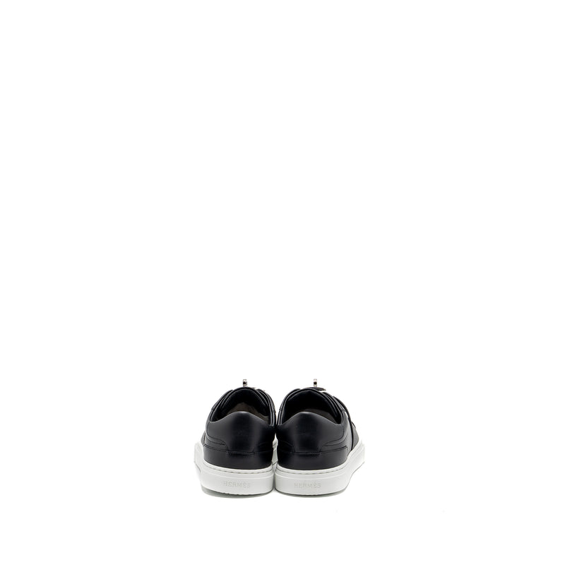 Hermes Size 37 Femme Day Sneaker Calfskin Noir SHW