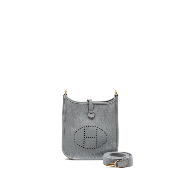 Hermes mini evelyne clemence gris pantin LGHW Stamp K