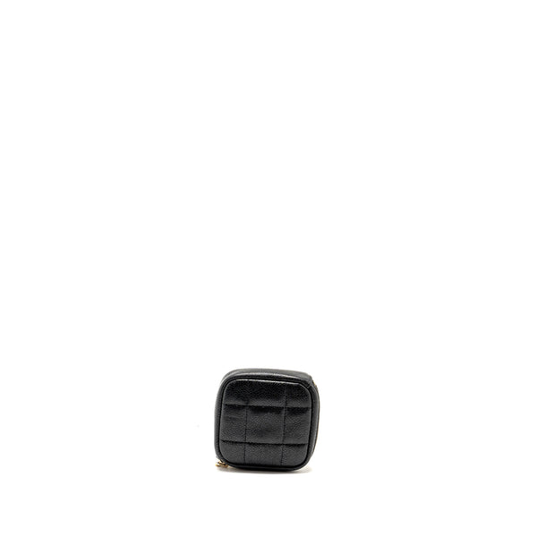 Chanel Quilted Diamond Zipper Coin Purse Caviar Black GHW