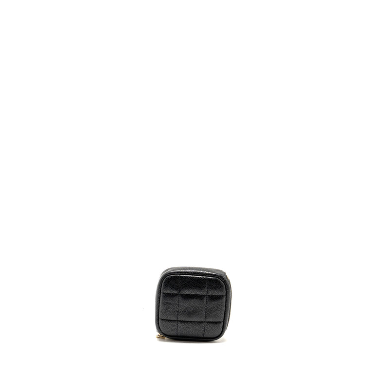 Chanel Quilted Diamond Zipper Coin Purse Caviar Black GHW