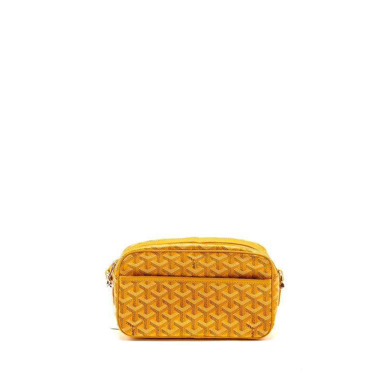 Goyard Cap Vert PM Crossbody Bag Goyardine Canvas Yellow SHW