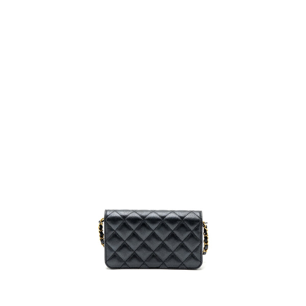 Chanel Mini Flap Bag With Adjustable Chains Caviar Black GHW(microchip)