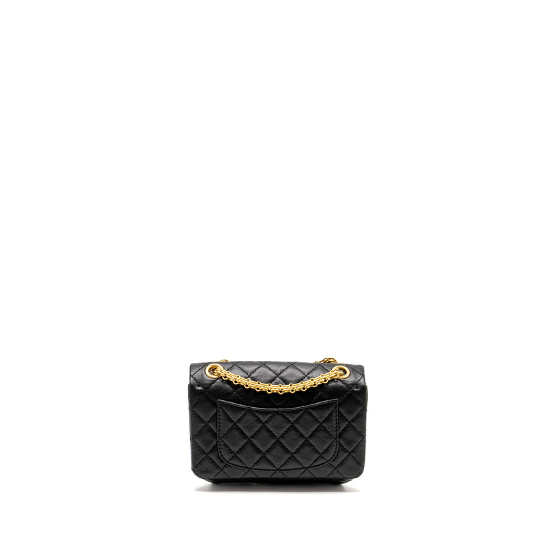 Chanel Mini 2.55 Reissue Aged Calfskin BLACK GHW (Microchip)