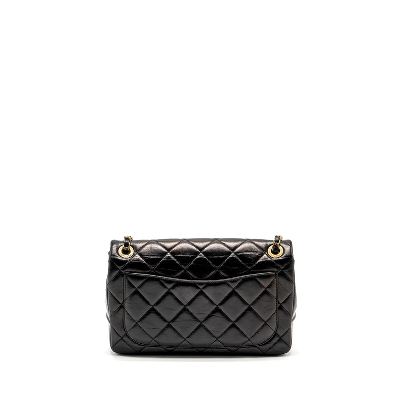 Chanel Limited Edition Quilted Flap Bag Shiny Calfskin Black GHW