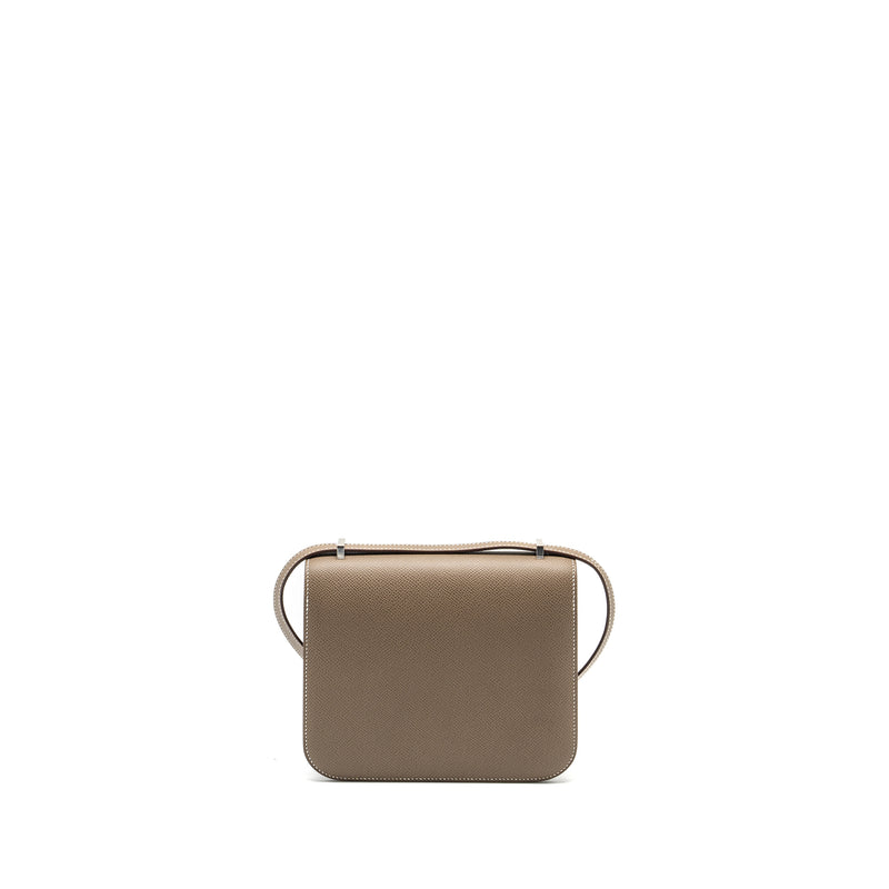 Hermes Mini Constance Epsom Etoupe SHW stamp U